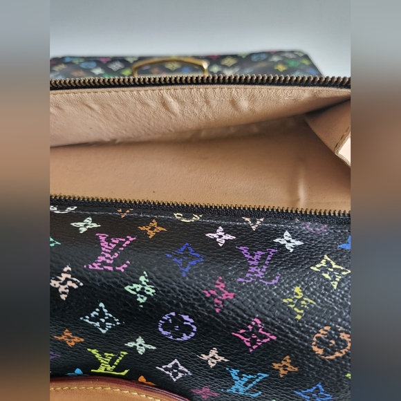 Louis Vuitton Black Monogram Multicolor Wallet - Picture 8 of 11